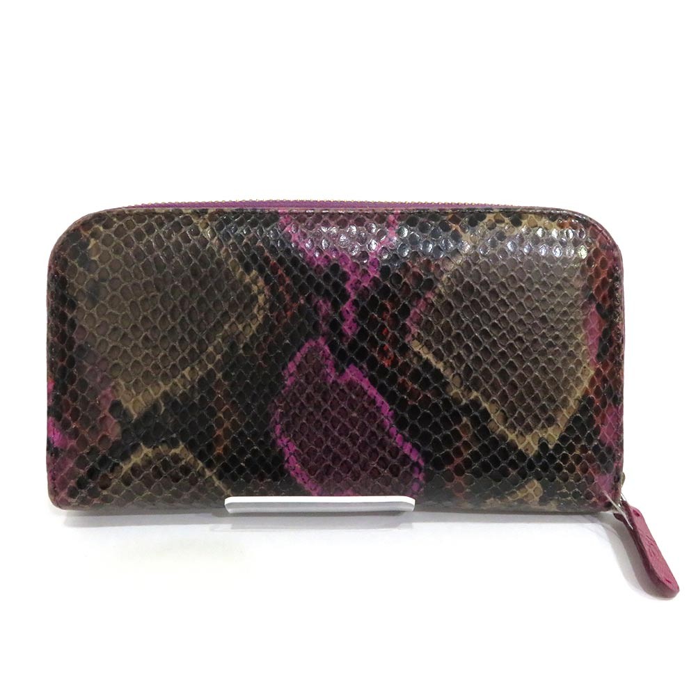 Used ETRO Wallet Long Wallet Python Embossed Leat… - image 2