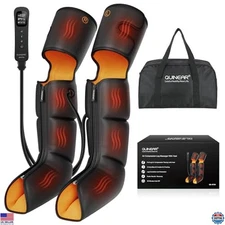 Leg Massager with Heat & Compression Therapy for Circulation & Pain Relief