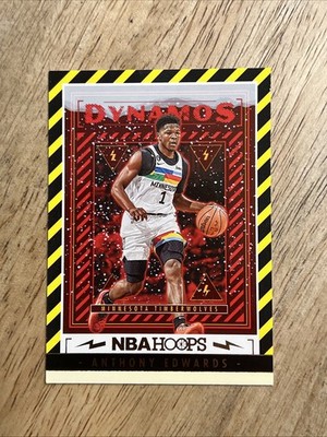 Anthony Edwards 2023-24 Panini NBA Hoops Winter Holiday Insert Dynamos Wolves