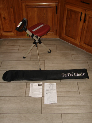 STEP2GOLD Ta-Da Chair Series 2 PRO Portable Walking Stick Cane w/ Seat RED