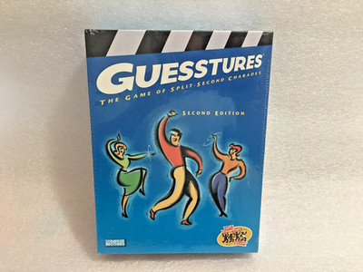 Guesstures Board Game Hasbro 1990 Split Second Charades 1st Edition / New Sealed