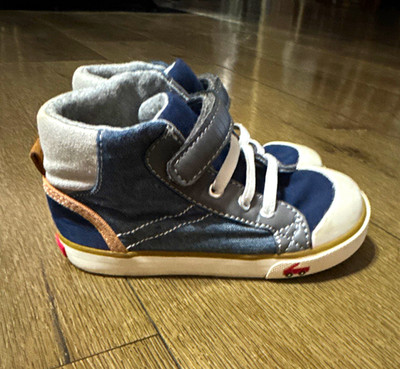 See Kai Run Unisex Baby/Toddler US 9 Hook & Loop Colorblock Fabric Sneakers