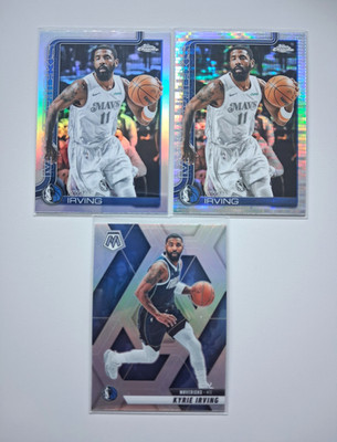 Topps Kyrie Irving Mavericks Topps Chrome Refractor, Pulsar #40,Mosaic Lot (3)