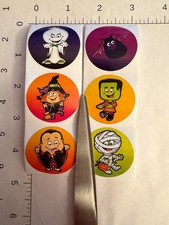STICKER SHEET: cute halloween monsters witch bat, mummy ghost vampire monster