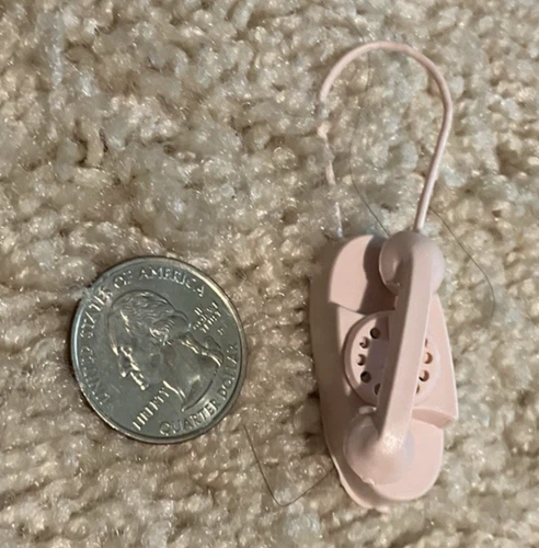 VTG Barbie doll phone Princess Rotary Dial Telephone cord light pink 1970's EUC!