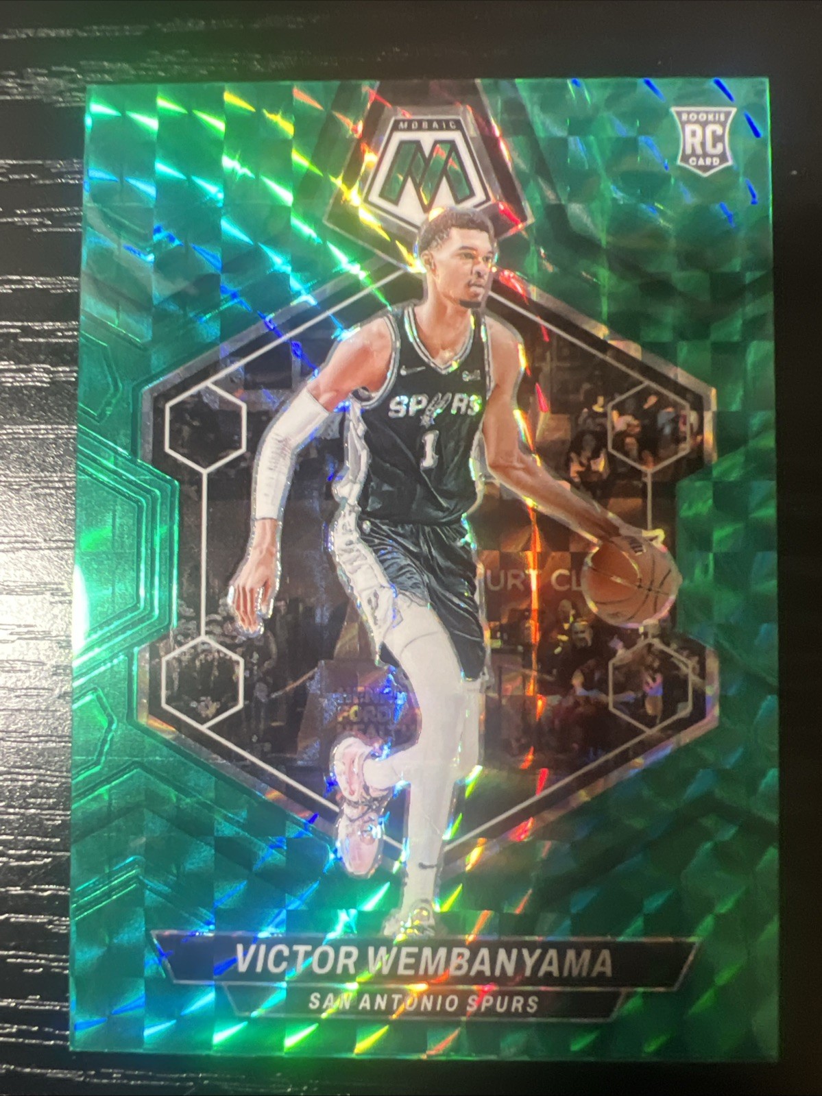 2023-24 Panini Mosaic Victor Wembanyama Teal Prizm /75 RC Rookie #238