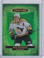 2022-23 Upper Deck Stature Photo Variant Green /66 Ron Francis #15 HOF
