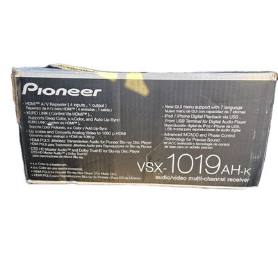 Pioneer VSX-1019AH-K AV Receiver NEW Open Box HDMI Dolby TrueHD DTS-HD L/R Audio