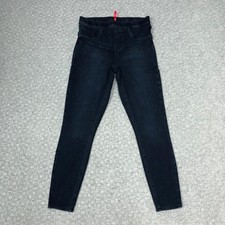 Spanx Jegging Jeans Womens Large Blue Dark Wash High Rise Skinny Stretch Denim