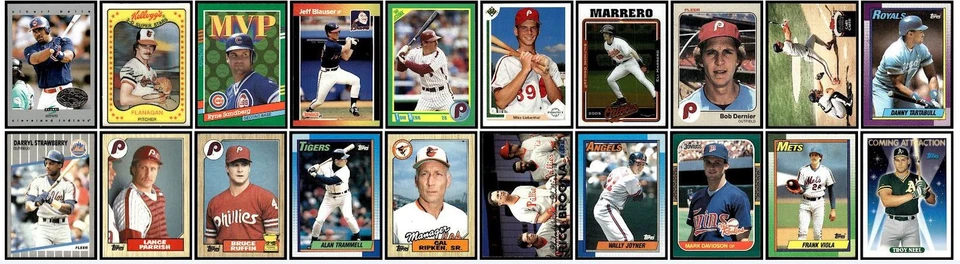 Lote misto de 100 cartões esportivos de beisebol 1966-2021 Atlanta Braves - Imagem 3 de 3