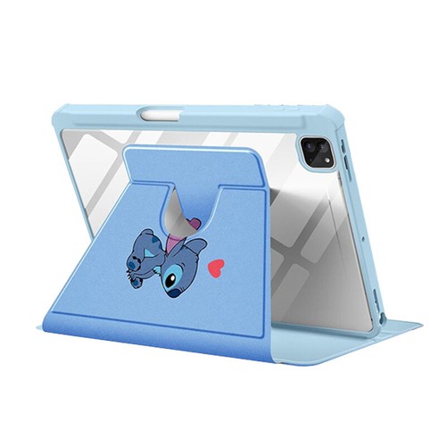 Custodia Angel Stitch Con Rotazione 360° Per IPad 7/8/9/10a Gen E Air 3 – 10.2/10.9 Pollici – Blu