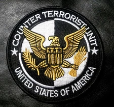USA COUNTER TERRORISM EMBROIDERED 3.5 INCH HOOK PATCH 