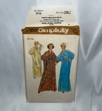 Simplicity 7180 Misses CAFTAN Dress Robe Cummerbund Vintage UNCUT Factory Folded