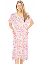 JEFFRICO Nightgowns For Women Short Sleeve Soft Sleepwear Comfy Nightshirts 805