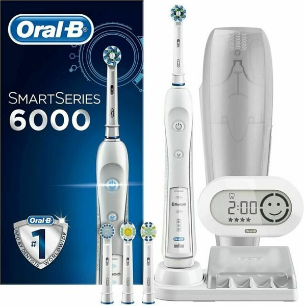 OralB Smart Series 6000 White CrossAction Electric Toothbrush for sale