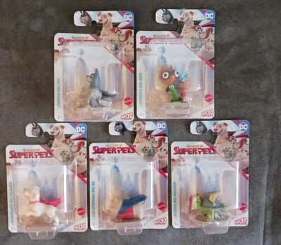 DC League of Super Pets Complete Set Of 5 Micro Collection Figures Mattel 2022 