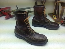 MADE IN USA BROWN DISTRESSED WOLVERINE ENGINEER PACKER CHORE BOSS BOOT 10 C/D