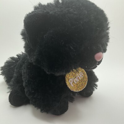Justice Pet Shop Pixie Black Cat Plush Stuffed Animal 4.5''