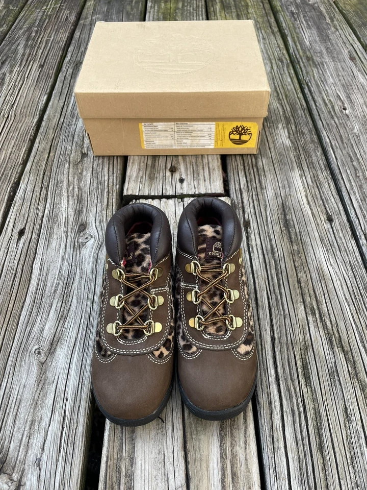 Timberland 40880 Botas de Campo Leopardo Lujo Marrón Talla Niño Talla 5 Foto 2 de 4