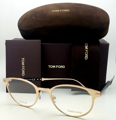 New TOM FORD Classic Eyeglasses TF 5482 028 50-21 Gold &Tortoise