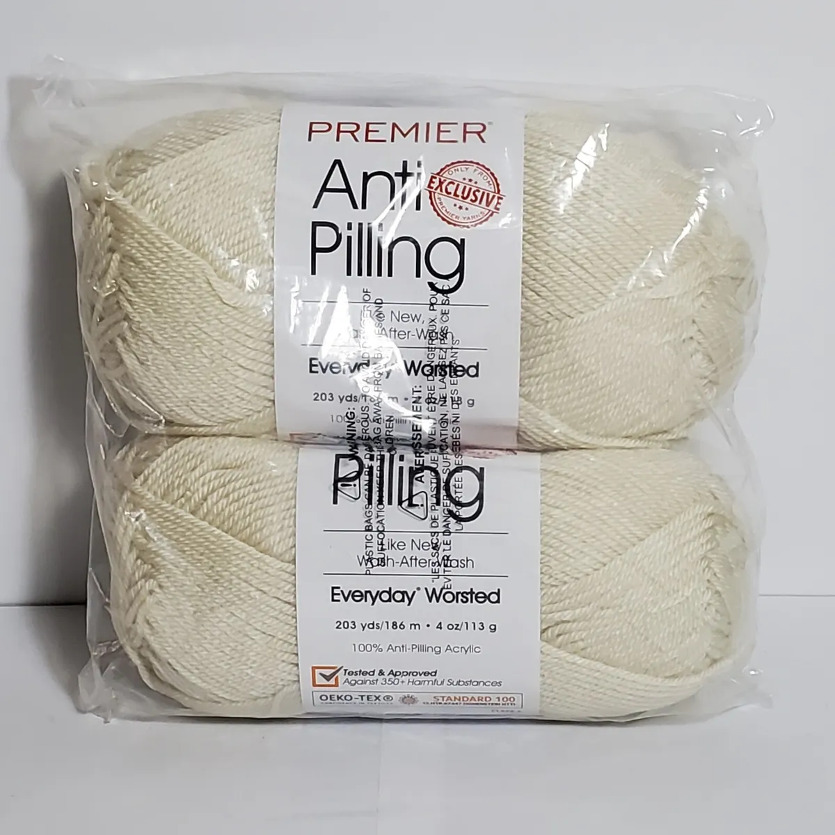 PREMIER ANTI PILLING EVERYDAY WORSTED SOLID YARN (CREAM/NATURAL