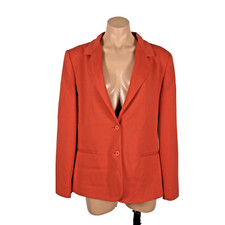 VTG 80's GIVENCHY Sport Red Oversized Blazer UNION MADE Bullocks Wilshire Sz 16