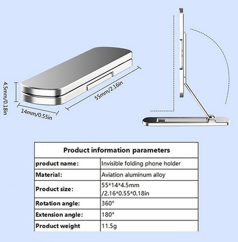 Boosting Easy to Install Multifunctional 360° Invisible Folding Phone Stand - 第 8/12 張圖片