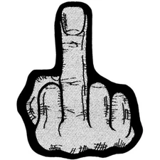 G Patch: F*CK FINGER: rock hand sign fuck-off symbol metal punk music middle fan