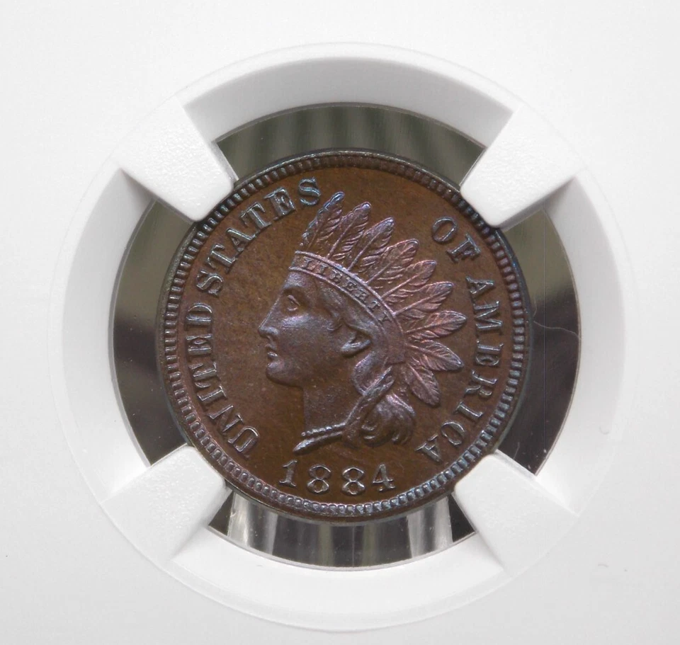 1884 Indian Head PROOF Cent 1c NGC PF65 BN #002 🔥🔥🔥GEM Proof ECC&C, Inc. - Image 2 of 4