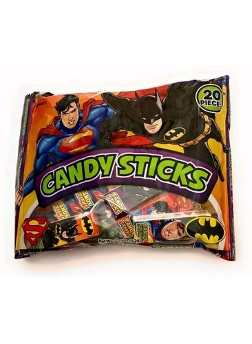 World's Confections DC Comics Superman & Batman Designs - 40 CANDY STICKS NUEVO - Imagen 4 de 4