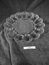 Vintage Indiana Glass Hobnail Deviled Egg Tray Holds 16 Eggs