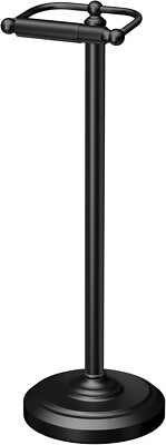 Freestanding Toilet Paper Holder 22  H Matte Black/Floor Standing Weighted Base