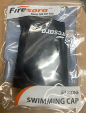 Firesara Black Silicone Swimming Cap