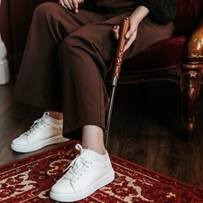 SHOE HORN SPOON WITH WOODEN HANDLE, 50 CM 19.7 IN