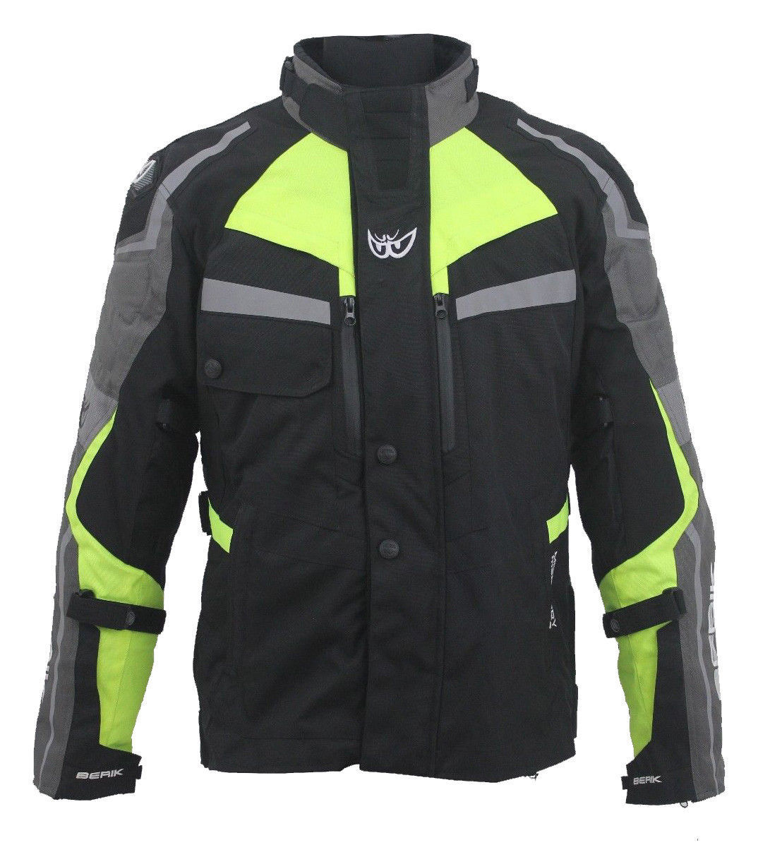 Nuova giacca BERIK moto mod.TOURING-S 2.0 giallo flou nero triplo strato