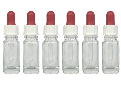 Dropper Bottles 10 Glass Bottles with 10 Pipettes Clear Glass Pipette Bottles 10ml