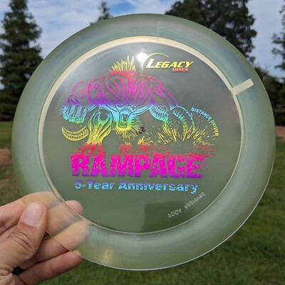 ICE Clear 5 Year Pinnacle RAMPAGE Legacy Disc Golf NEW 175g Rainbow Stamp