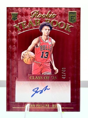 2023-24 Donruss Elite Red Rookie Year Book Auto #’d /49 Julian Phillips ...