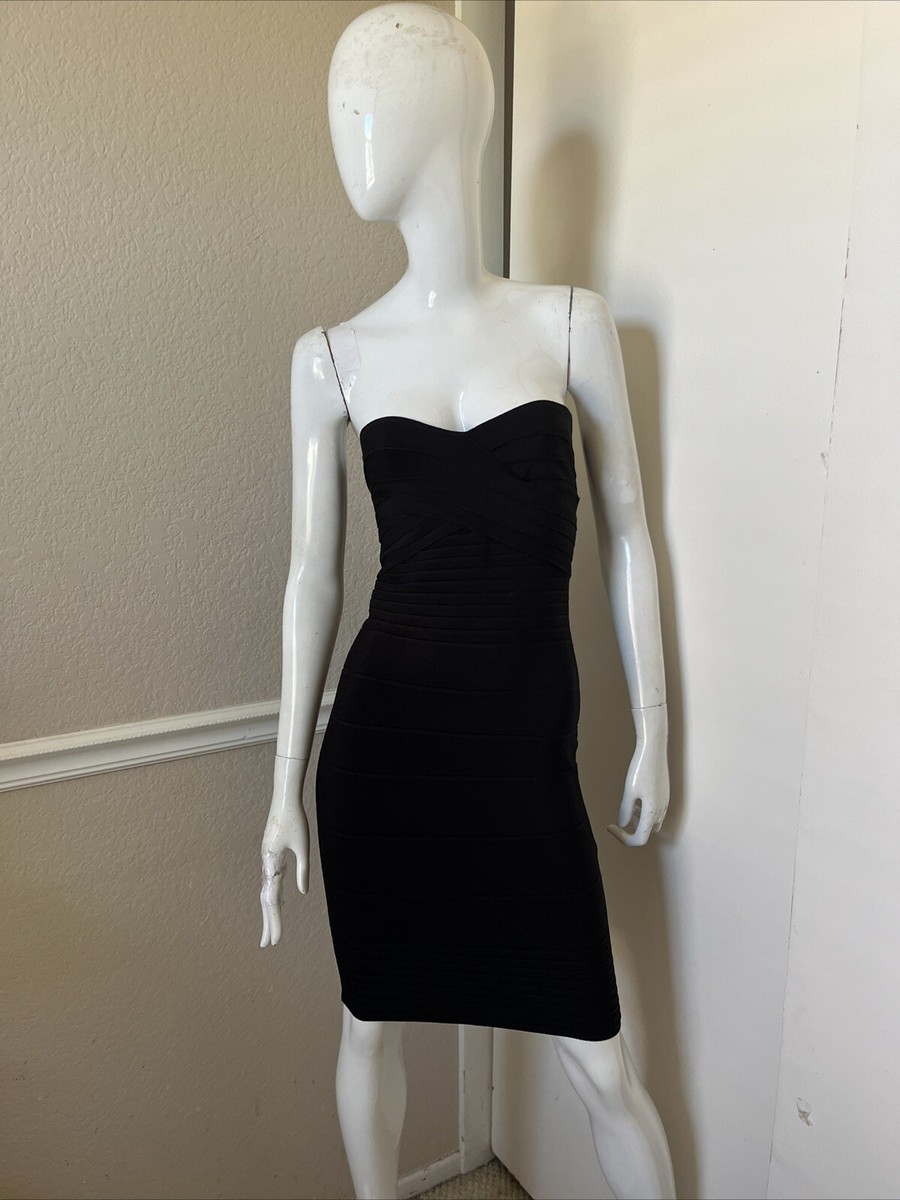 HERVE LEGER NEW! Black Strapless Bandage Bodycon Stretch Dress Sz L | eBay HERVE LEGER NEW! Black Strapless Bandage Bodycon Stretch Dress Sz L | eBay