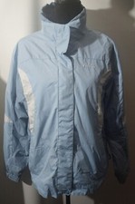 Cabelas Kids Girls lined jacket Blue White Full Zip inside outside Pockets XL