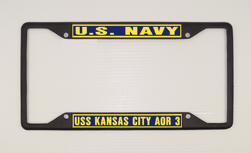 USS KANSAS CITY AOR 3 Nummernschild Rahmen U S Navy Militär Auto-LKW-Motorrad - Bild 8 von 11