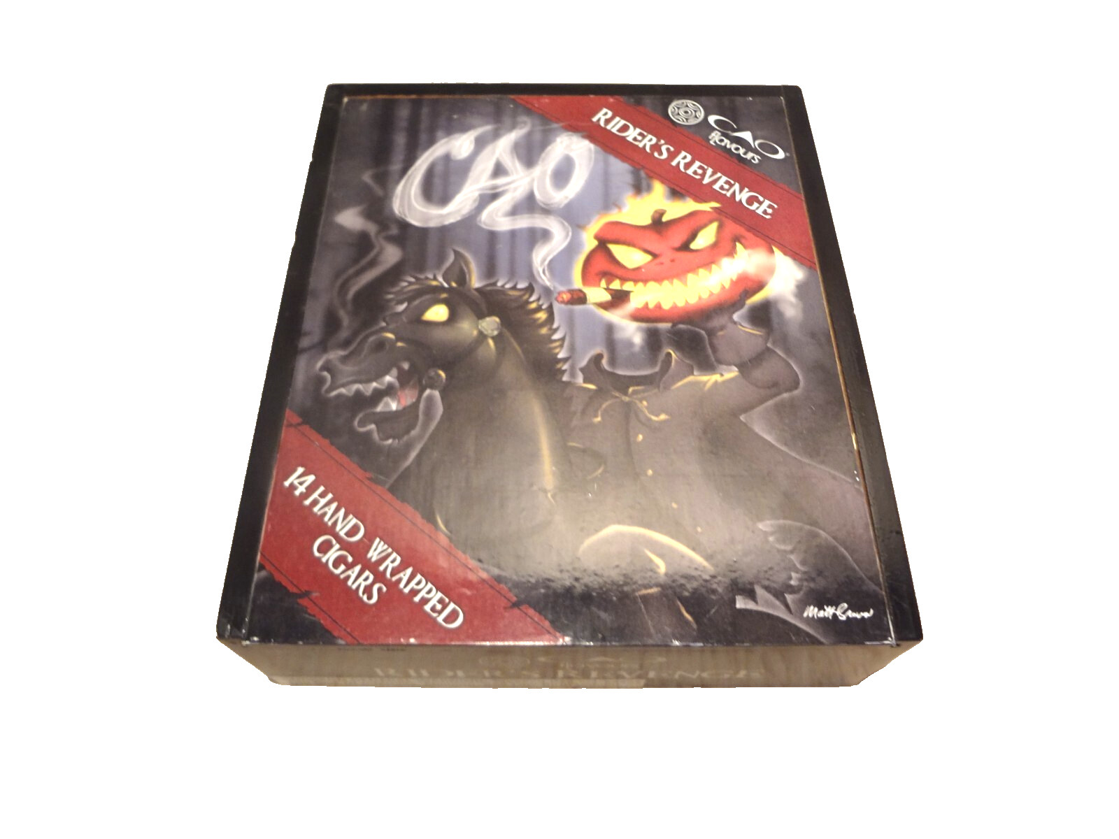 CAO Rider's Revenge Empty Wood Cigar Box (Rare)