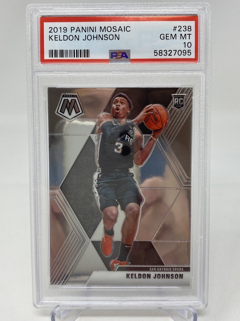 2019 Panini Mosaic #238 Keldon Johnson Rookie Card - PSA 10 view 6