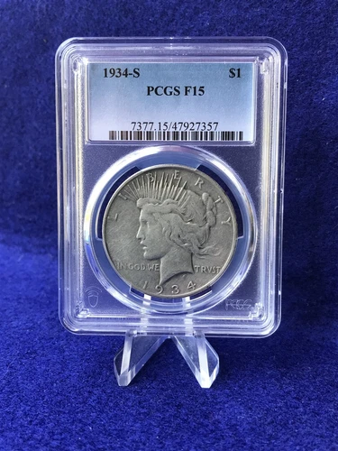 1934-S "Semi-Key" Peace Silver Dollar $1 *PCGS F15 Choice Fine*