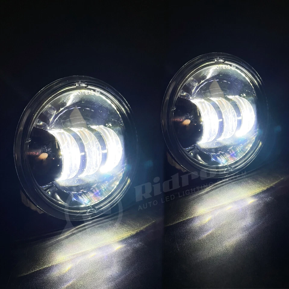 Faro LED 7" 80W + Lámpara de Paso + Soportes para Harley Electra Glide Classic Foto 3 de 4