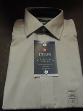CHAPS - DRESS SHIRT - MEN - BEIGE - SIZE 15 1/2 (34-35) (CL-A-119)