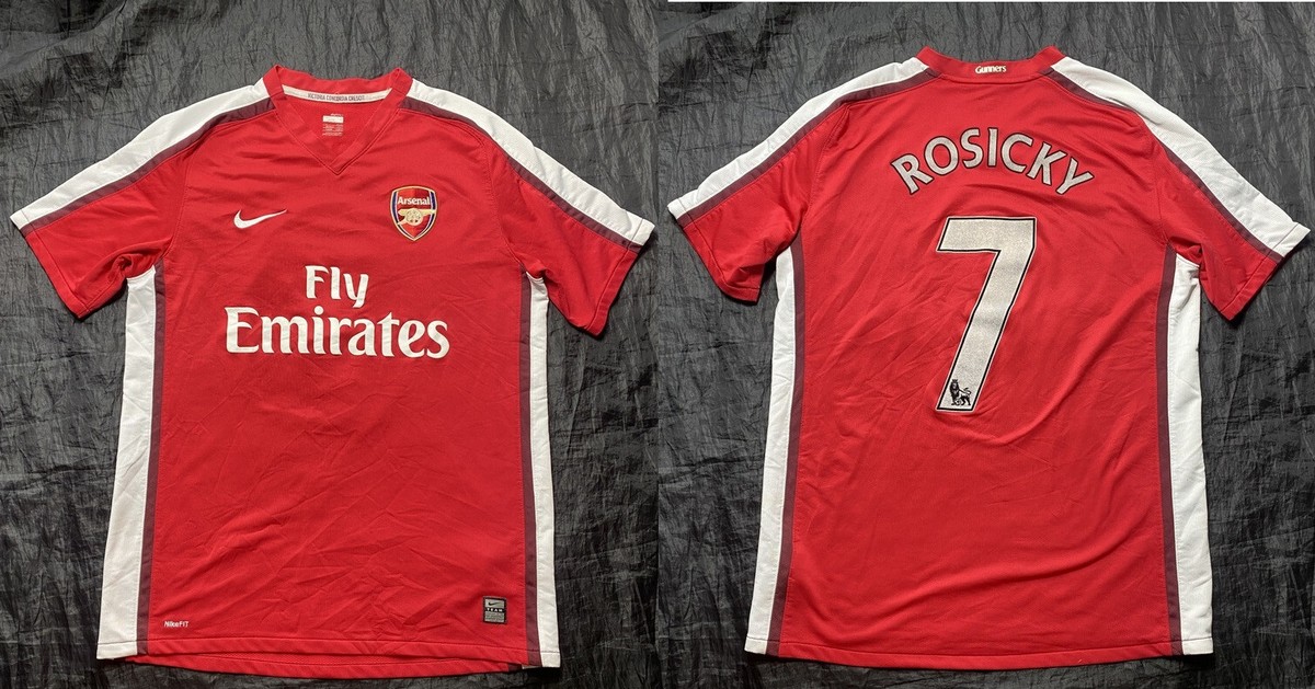 Tomas Rosicky #8 ARSENAL LONDON away shirt jersey NIKE 2008-2010