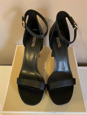 Michael Kors Margot Platform Sandals Leather In Black NIB UK Size  UK