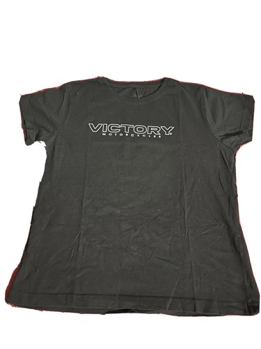Victory Motorcycle Damen Logo T-Shirt schwarz Größe Large Händlerlogo Illinois