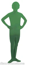 I'M INVISIBLE GREEN SKIN SUIT CHILD HALLOWEEN COSTUME SIZE LARGE 12-14
